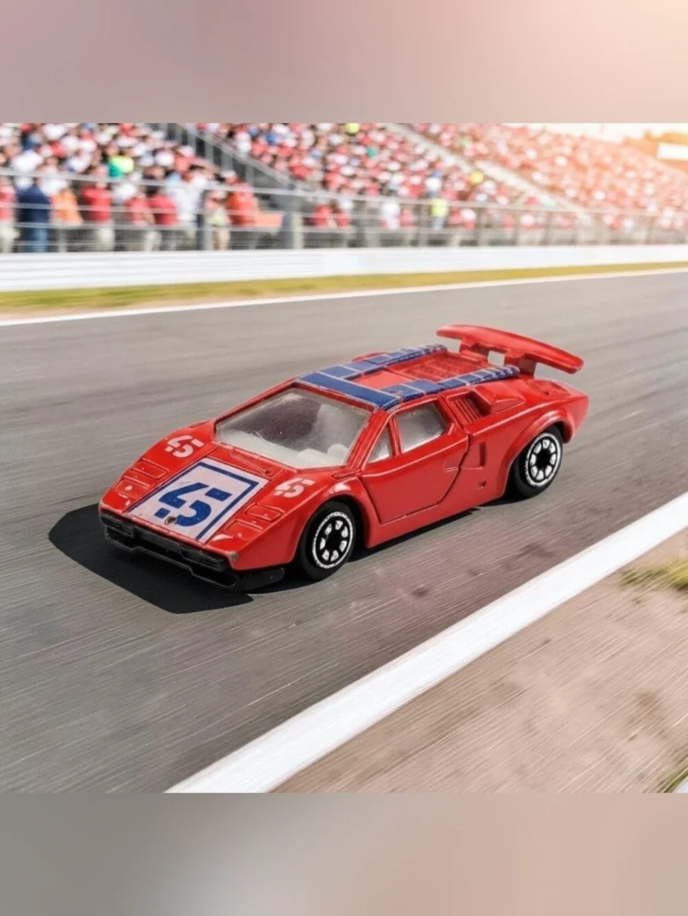 Yatming Lamborghini Countach Tomica Design Red #45 Racing Decals Die-Cast 1:64 T